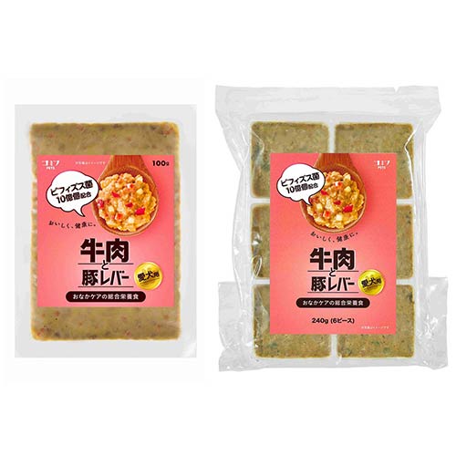 ［冷凍］【コミフPETS】　総合栄養食　牛肉＆豚レバー