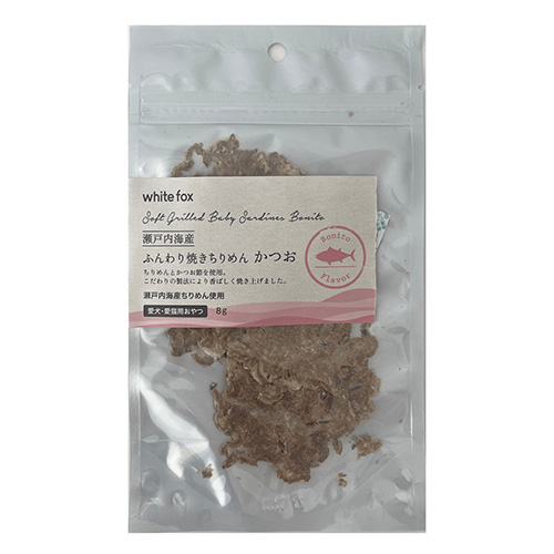 【ホワイトフォックス】瀬戸内海産ふんわり焼きちりめん　かつお＜愛犬・愛猫用＞［white fox］