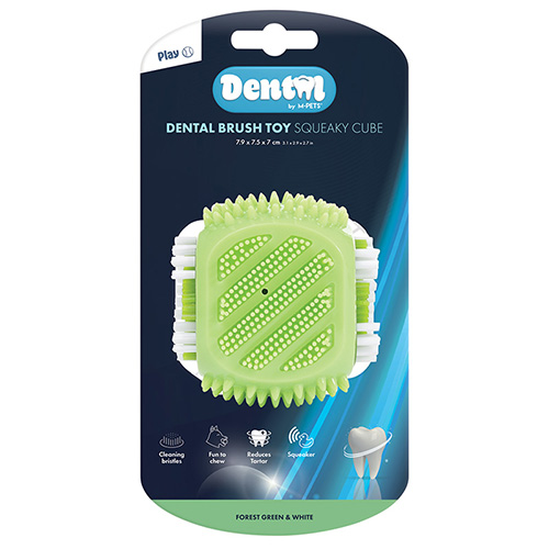 【M-PETS】エムペッツ　DENTALブラシトイ スクィキーキューブ
