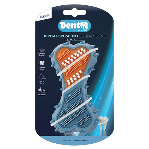 【M-PETS】エムペッツ　DENTALブラシトイ スクィキーボーン