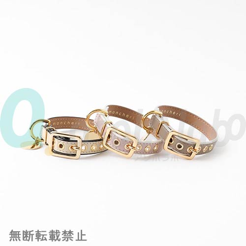 【moncheri】モンシェリ　バイカラーサークルチャームレザーカラー＜全3色・2サイズ＞
