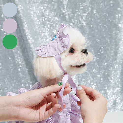 【purrre】Ruffle Bib&headband / ピュア　ペット用スタイ よだれかけ 犬用 猫用
