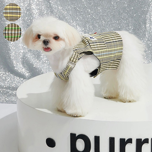 【purrre】Plaid short sling / ピュア　エプロン風タータンチェックベスト